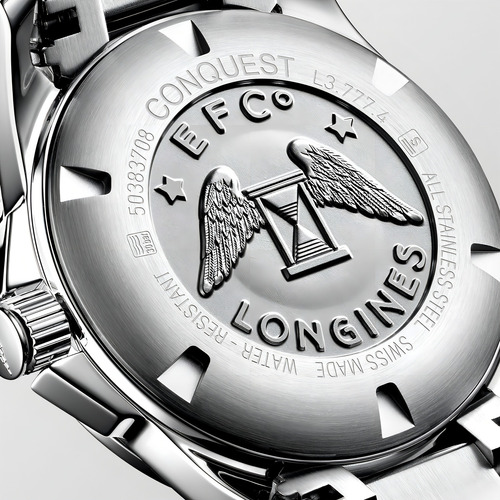 Relógio Longines L3.782.4.06.6 Hydroconquest Automático 43mm Correia Prateado Bisel Verde Fundo Verde