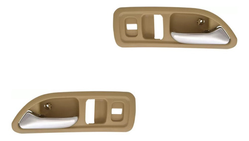 Par Manijas Interior Honda Accord 4p 1994 - 1997 Beige/cromo