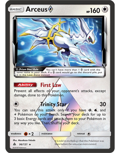 Cartas Pokemon Arceus Prism Star 96/131 Forbidden Light Fli