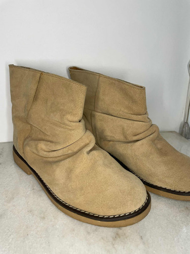 Botas Bajas Camel Gamuza Usadas