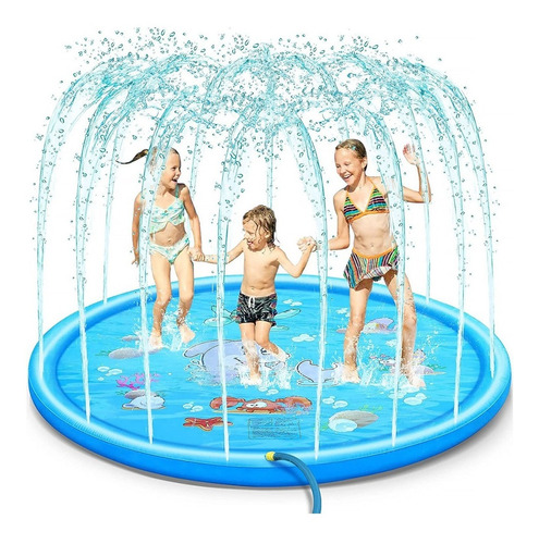 Piscina Inflable Alfombra Tipo Fuentes Niños 1.7 Mtrs 