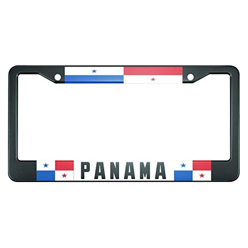 Marco De Placa De Matrícula De Panamá Bandera De Pana...