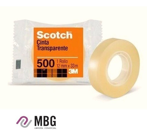 Cinta Adhesiva Scotch 500 De 12mm X33mts Pack X12 Rollos