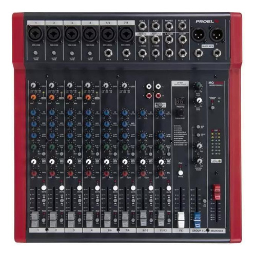 Mixer Com Efeitos De 12 Canais Proel