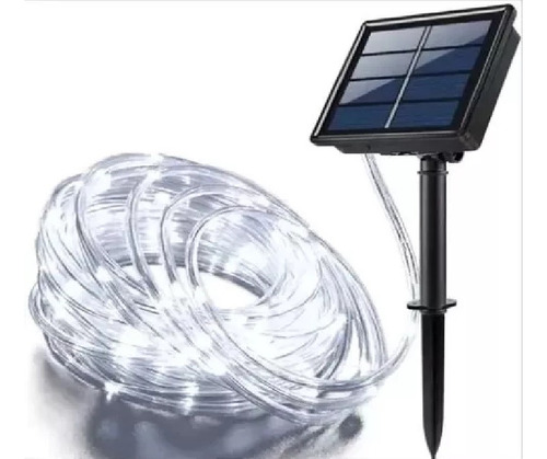 Luz Led Solar Navideña, Manguera X 12 Metros Y 100 Leds Ip65