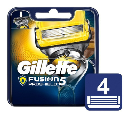 Imagen 1 de 10 de Repuestos para afeitar Gillette Fusion5 Proshield 4 u