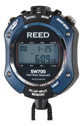 Reed Instruments Sw700 Cronómetro 6 En 1: Temperatura, Humedad, Índice De Calor, Cronómetro, Calendario Y Reloj