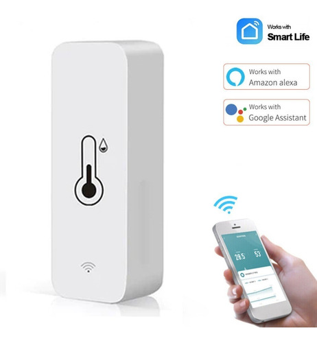 Sensor Wifi Temperatura Y Humedad Alexa Tuya Termometro