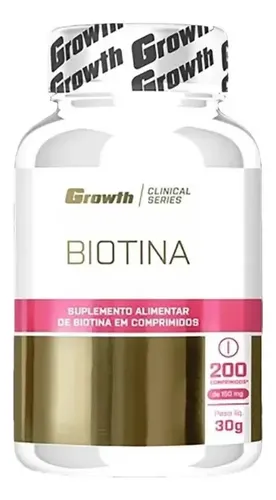 Biotina 200 Comprimidos Growth Supplements Natural
