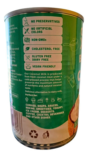 Coco Xim Bebida De Coco Libre De Gluten 400 Ml Andina Grains