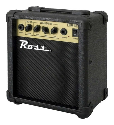 Amplificador Ross 10g De 10 Watts Para Guitarra Electrica Color Negro/Amarillo