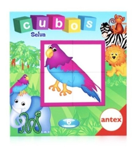 Rompecabezas 4 Cubos Con 6 Dibujos Mar O Selva Antex Educand