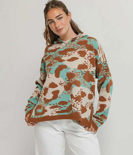 Sweater Con Capucha Doble Tejido De Bremer - Albania