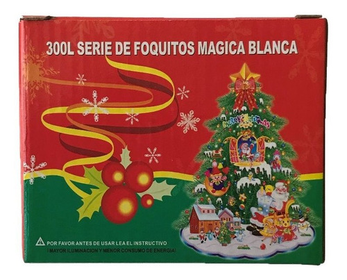 Tira Mágica Blanca Focos Led C/300 Serie Luces 10m Navidad