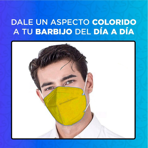 Imagen 6 de 9 de Barbijo Kn95 Amarillo X20 U Anmat N95 95% Barbijos Tapaboca