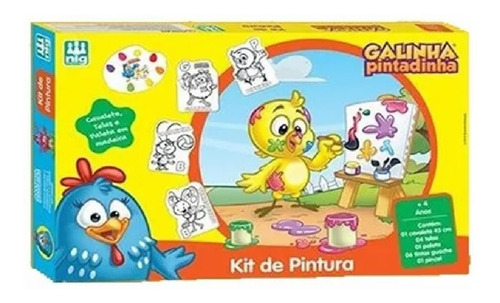 Brinquedo Educativo Kit De Pintura Galinha Pintadinha Nig
