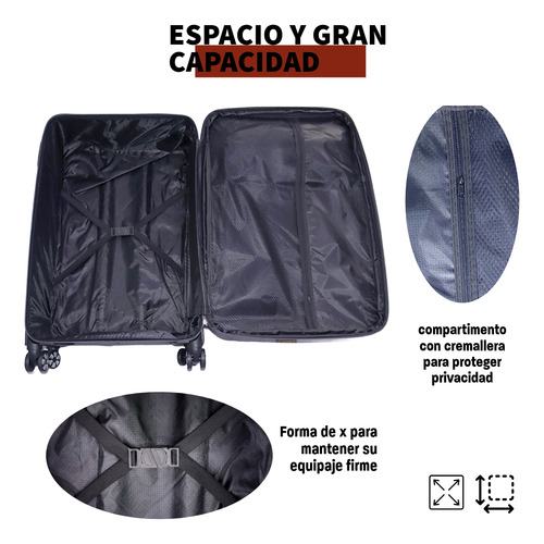 Juego 2 Maletas De Viaje Tela 24 Y 28 Pulgadas 20 Y 25 Kg Caqui 3002