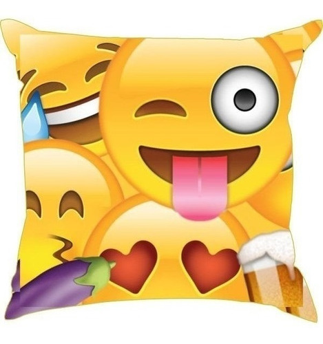 Capa De Almofada Diversas Estampas Emojis