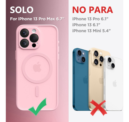 Funda Compatible Magsafe Para iPhone Serie,iPhone 16/15/14/13 Case Protección Completa La Cámara Translúcido Mate Delgad