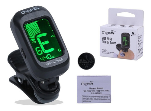 Afinador Digital De Clip Cromático Cherub Wst-2058b