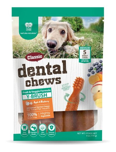 Natura Nourish Dental Chews Manzana Y Arandanos Snack Perros