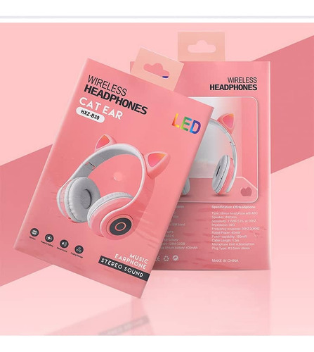Audifonos Gamer Cat Ear Line Jst-b39m Inalámbrico Bluetooth