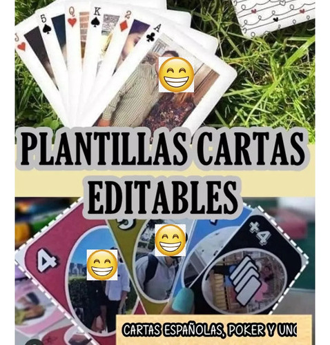 Kit Imprimible Plantillas Cartas Españolas Poker Un Editable (Usado)