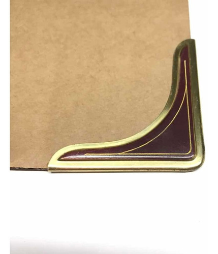 Imagen 2 de 2 de Esquineros Vintage De Bronce. Pack X 12u Ideal Agendas, Etc.