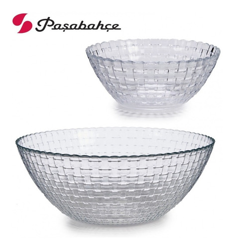 Imagen 4 de 8 de Ensaladera En Vidrio Con 6 Bowls - Set X 7 Piezas