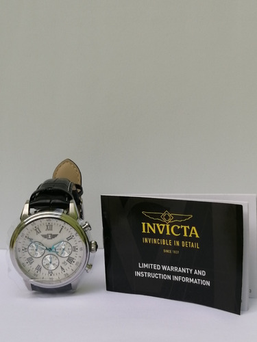 Relógio Invicta Quartz Branco Couro Modelo Ibi90242-002