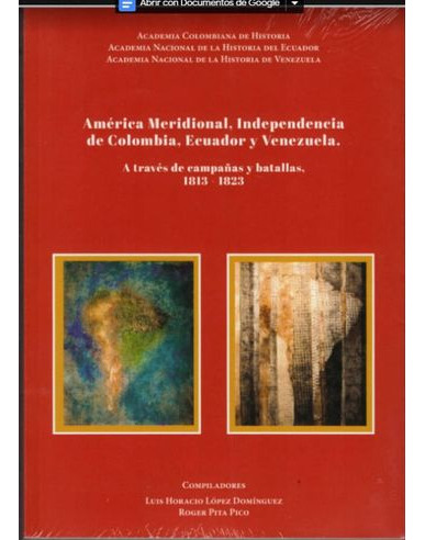 Libro America Meridional Independencia De Colombia Ecuador