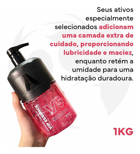 Kit 3x Shaving Gel Barbear Vip Essence V5 1000ml Alfa Look's