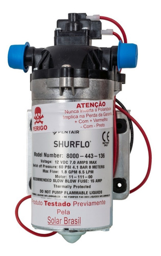 Imagem 4 de 8 de Kit Bomba Solar Shurflo 8000 + Painel Solar 150w + Mc4