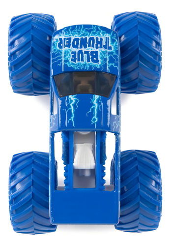 Monster Jam em escala Spin Master Blue Thunder Vs Full Charge 1:64 cor rosa