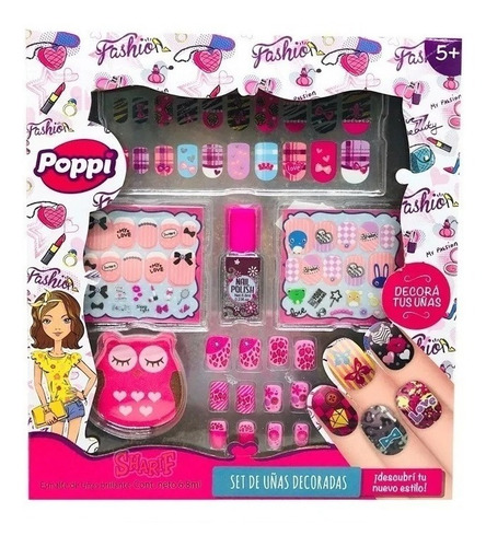 Mi Primer Set Infantil Uñas Postizas Decoradas Niñas Nenas