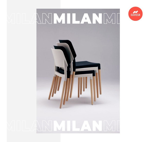 Imagen 2 de 6 de Pack X 4 Sillas De Comedor Milán