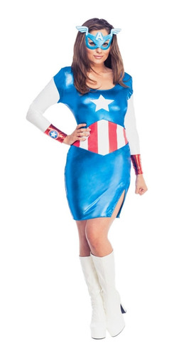 Disfraz De Capitán América Para Mujer Talla: S Halloween