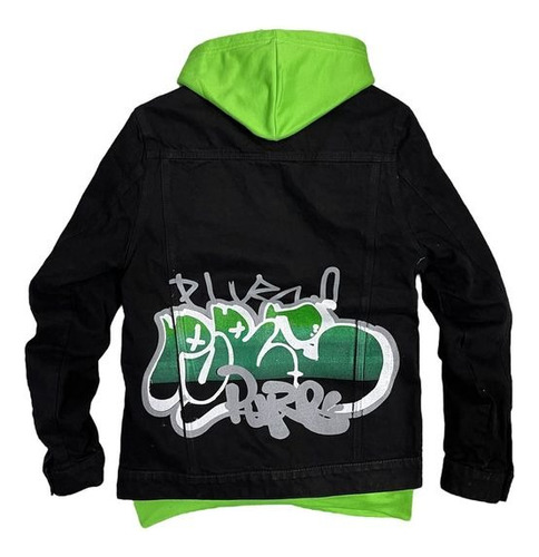 Chamarra Estampada Green Graffiti Over12 Hombres