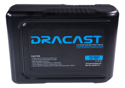 Dracast 90wh 14.8v Compact Li-ion Gold Mount Battery Black