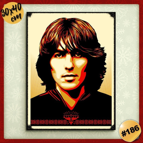 Imagen 1 de 2 de #186 - Cuadro Vintage 30 X 40 - George Harrison The Beatles 