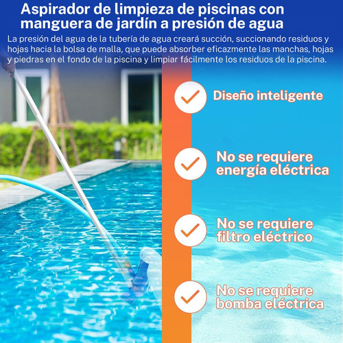 Z Aspirador Con Cepillo Para Albercas Inflables