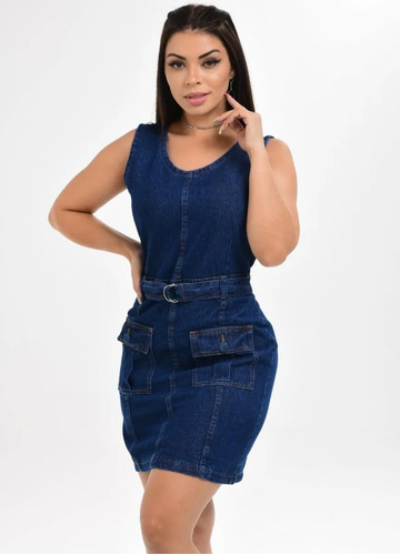 Vestido Jeans Feminino Rodado Lindo Lançamento Barato!
