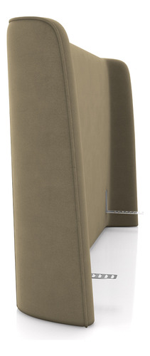 Cabeceira Design Para Cama King Torres Madeira Veludo Castor
