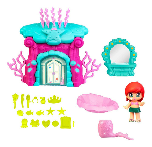 Muñeca Pinypon Set Casa De Sirena Figura 7cm