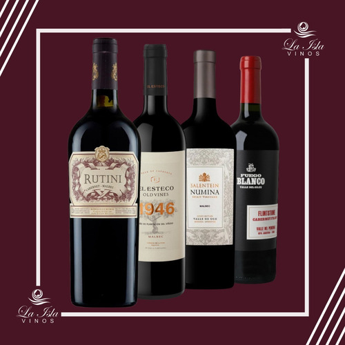 Imagen 3 de 10 de Vino Rutini Cabernet Malbec + El Esteco + Mix. Combo