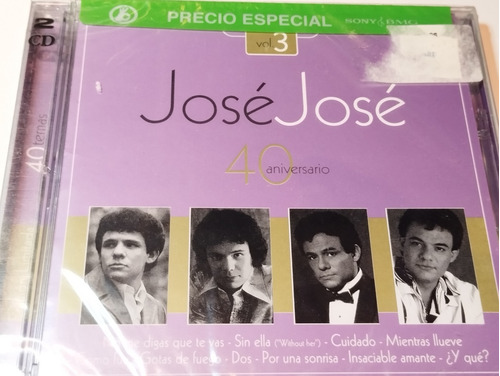 Cd José José 40 Aniversario Álbum Doble