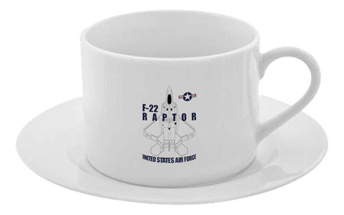 Taza Y Plato Desayuno Te Café Fuerza Aerea Cod A66