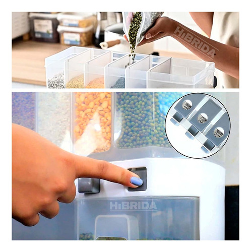 Dispensador De Alimentos Almacena Menestras Cocina Cereales