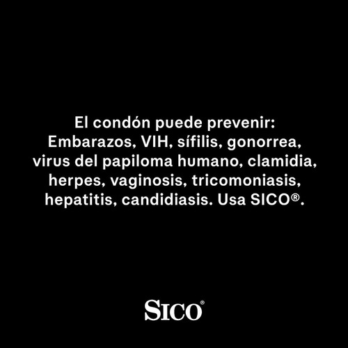 Sico Safety, Cartera Con 9 Condones Anatómicos Y Lubricados