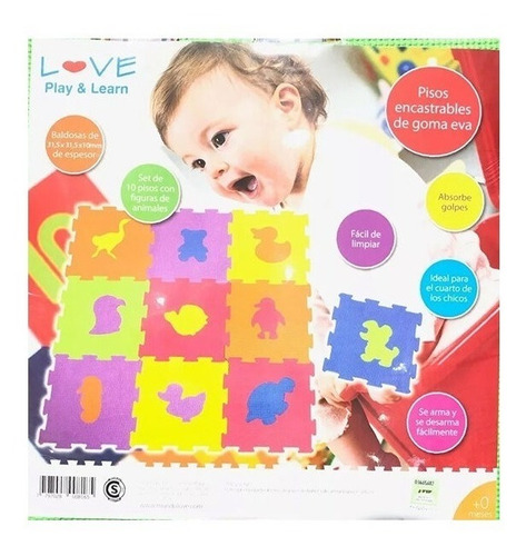 Piso Encastrable Goma Eva Play & Learn 10p. 816 Milouhobbies